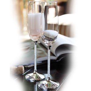 Swarovski Crystalline Toasting Champagne Flutes!